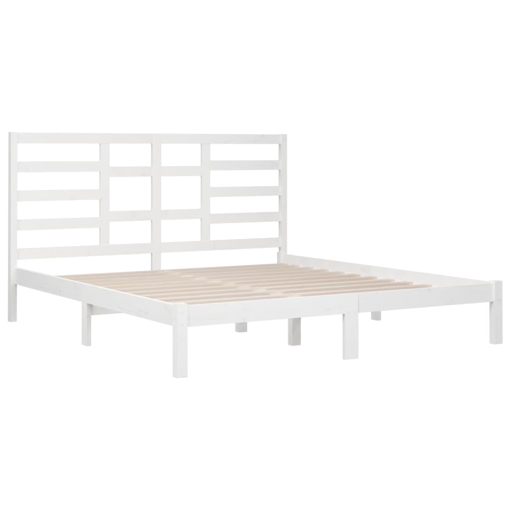 UYSELA Home Arredamento Struttura Letto Legno Massello 200x200 cm  Dimensioni : : Casa e cucina