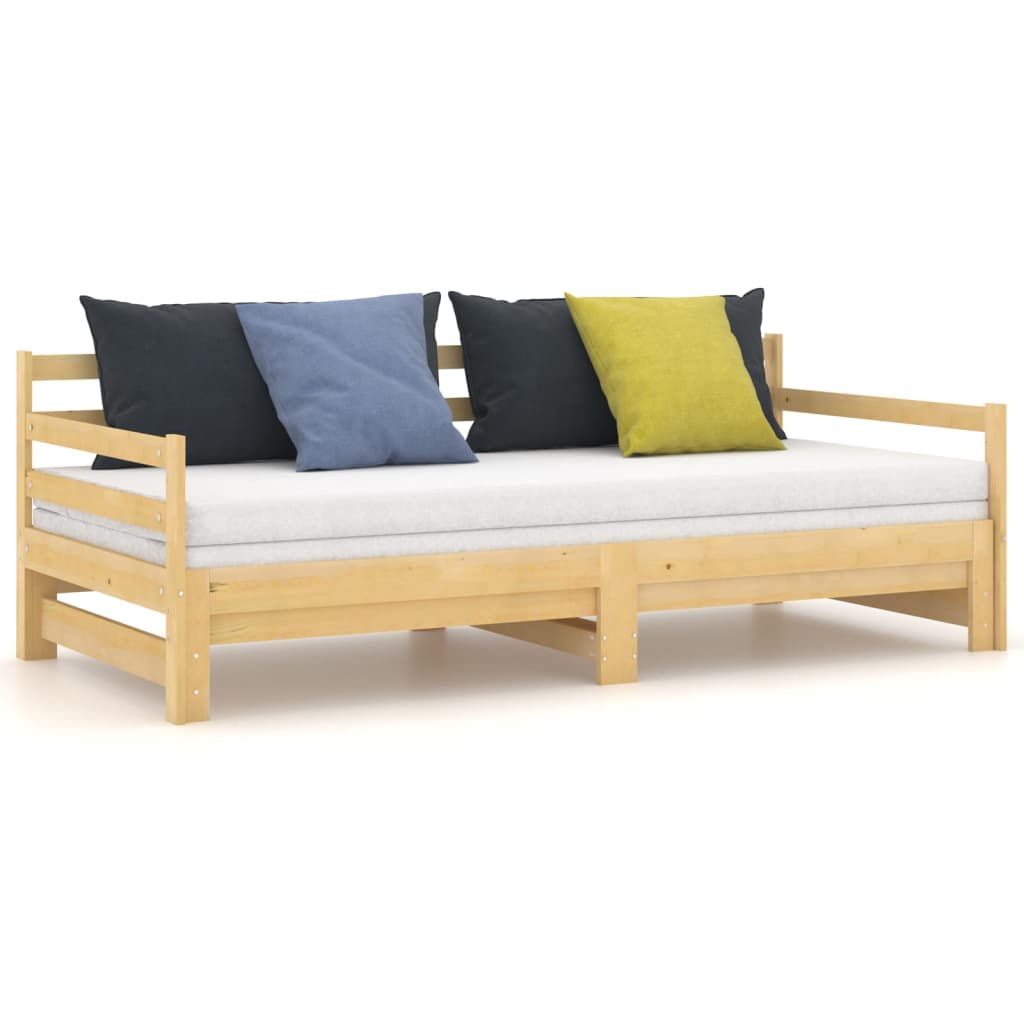Letto Matrimoniale Moderno Struttura Letto Dormeuse Estraibile In Legno Massello Di Pino 2x(90x200) Cm ITD49089 -Armonia Casa AAHKMJXYDAFdJAOAIMEbOAchtTzbsWMnceblMk5y4