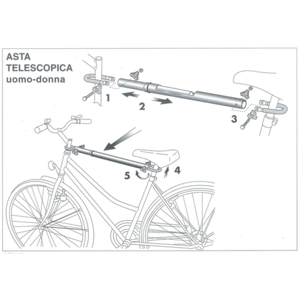 Bicycle Adaptor Bar for Women's Bike Metal Red Peruzzo