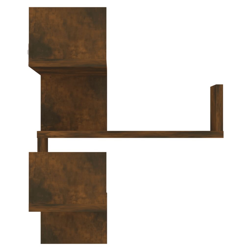 Maison Exclusive Estantería esquina pared madera roble marrón 20x20x127,5  cm