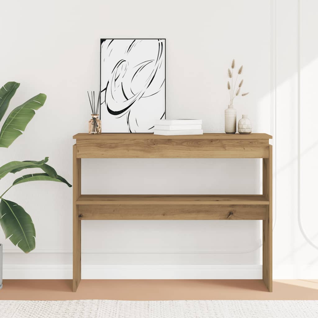 VidaXL Tavolino Consolle In Legno Multistrato 80x30x80 Cm - Colore Rovere Fumo, Pratico E Minimal Per Ingresso E Soggiorno - 5