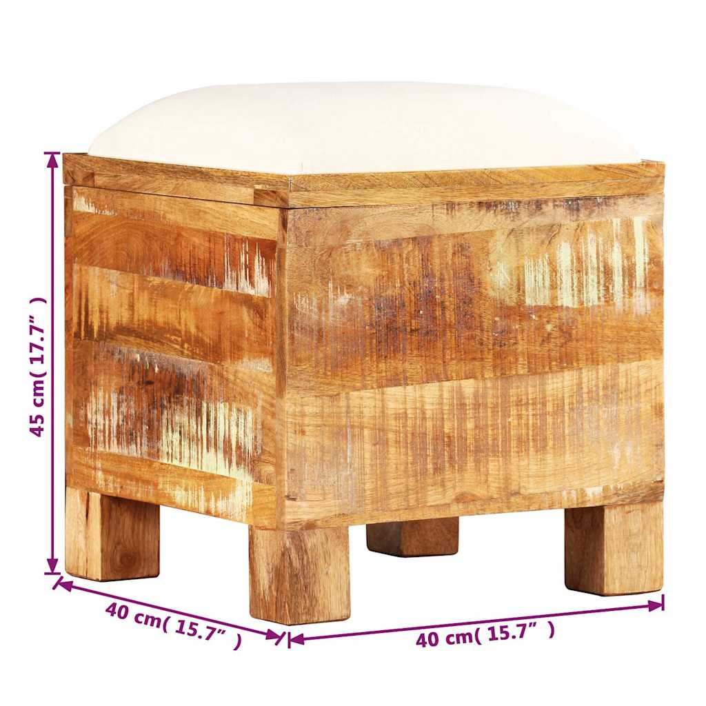 Coffre Rangement VidaXL 79x34x32 Cm - Bois D'Acacia Massif - Table Basse Multifonction