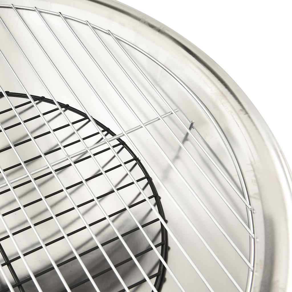 Braciere da campeggio portatile con treppiede regolabile in altezza da appendere, rete per barbecue in acciaio inox e griglia a carbone, stufa da giardino per patio, per falò, cottura all'aperto