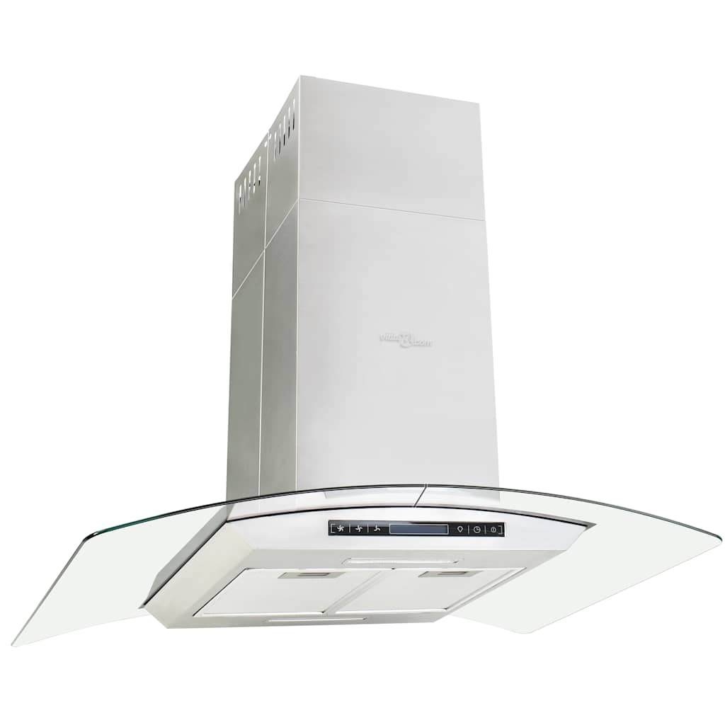 Insel-Dunstabzugshaube 90 cm LCD Touch-Sensor 756 m³/h LED vidaXL