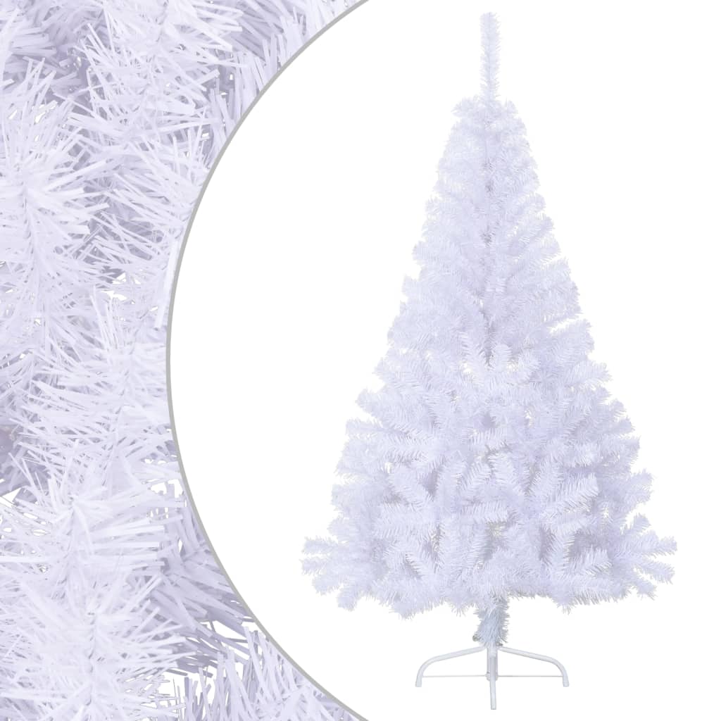 Albero di Natale Artificiale a Metà Supporto，Albero effetto Realistico，Albero  artificiale Bianco 120 cm PVC CNWI416399 MaisonChic