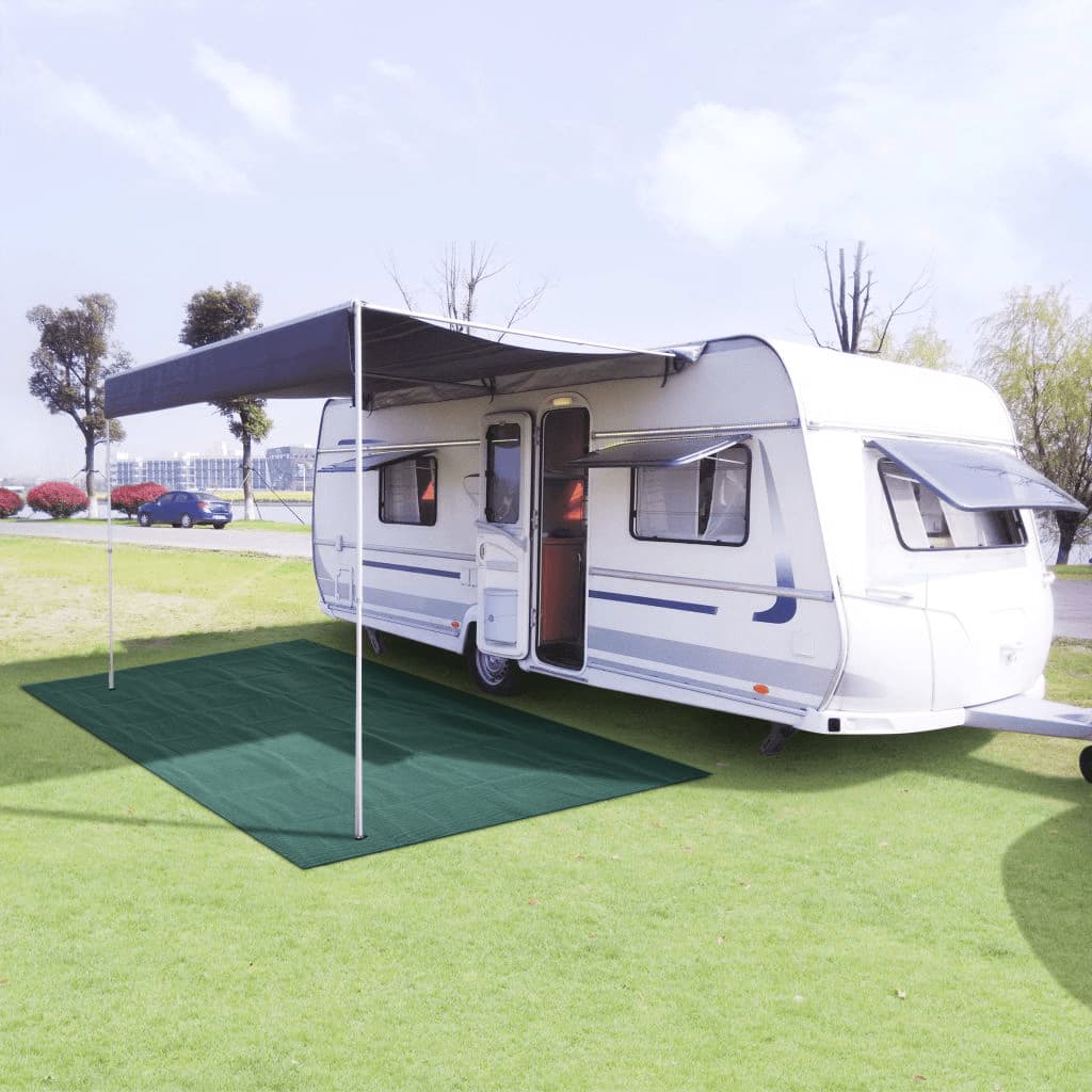 vidaXL Tent Carpet 300 x 500 cm Green Camping Rug Awning Carpet for Caravans