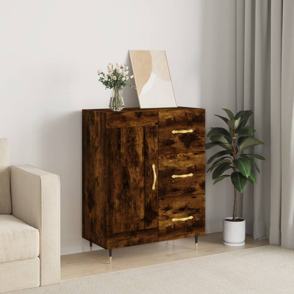 Credenza bassa,Armadietto,Mobile da Cucina Rovere Fumo 69,5x34x90 cm in  Legno Multistrato -BY29005