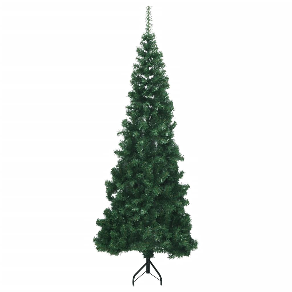 240 x 85 cm Albero di Natale per Angolo con Supporto Verde 240 cm in  PVCMAISON DECO - Verde