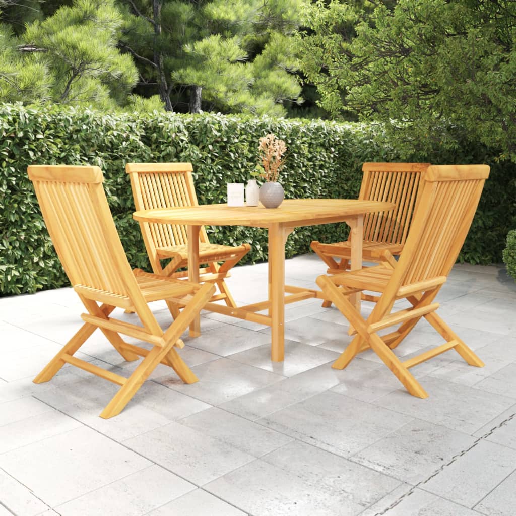 Mesa de terraza y jardín en madera maciza de teca COUNTRY