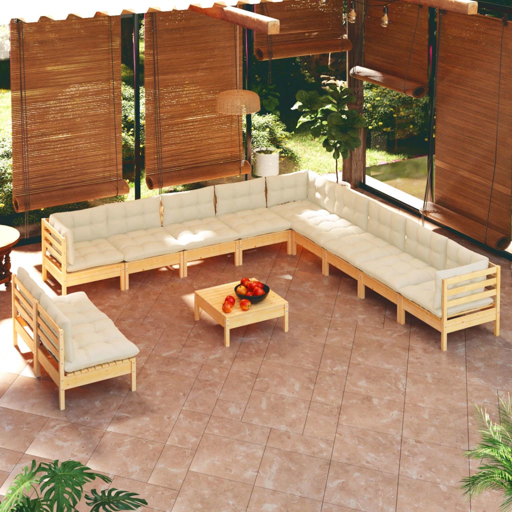 Conjunto mueble de jardín tela impermeable, 4 módulos, muchos colores