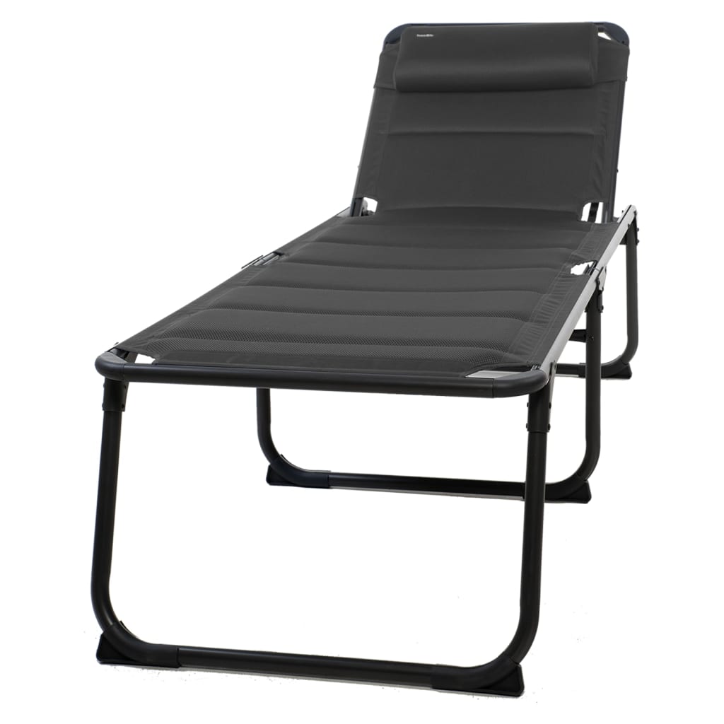 Foldable Camping Lounger Barletta Relax Grey Travellife