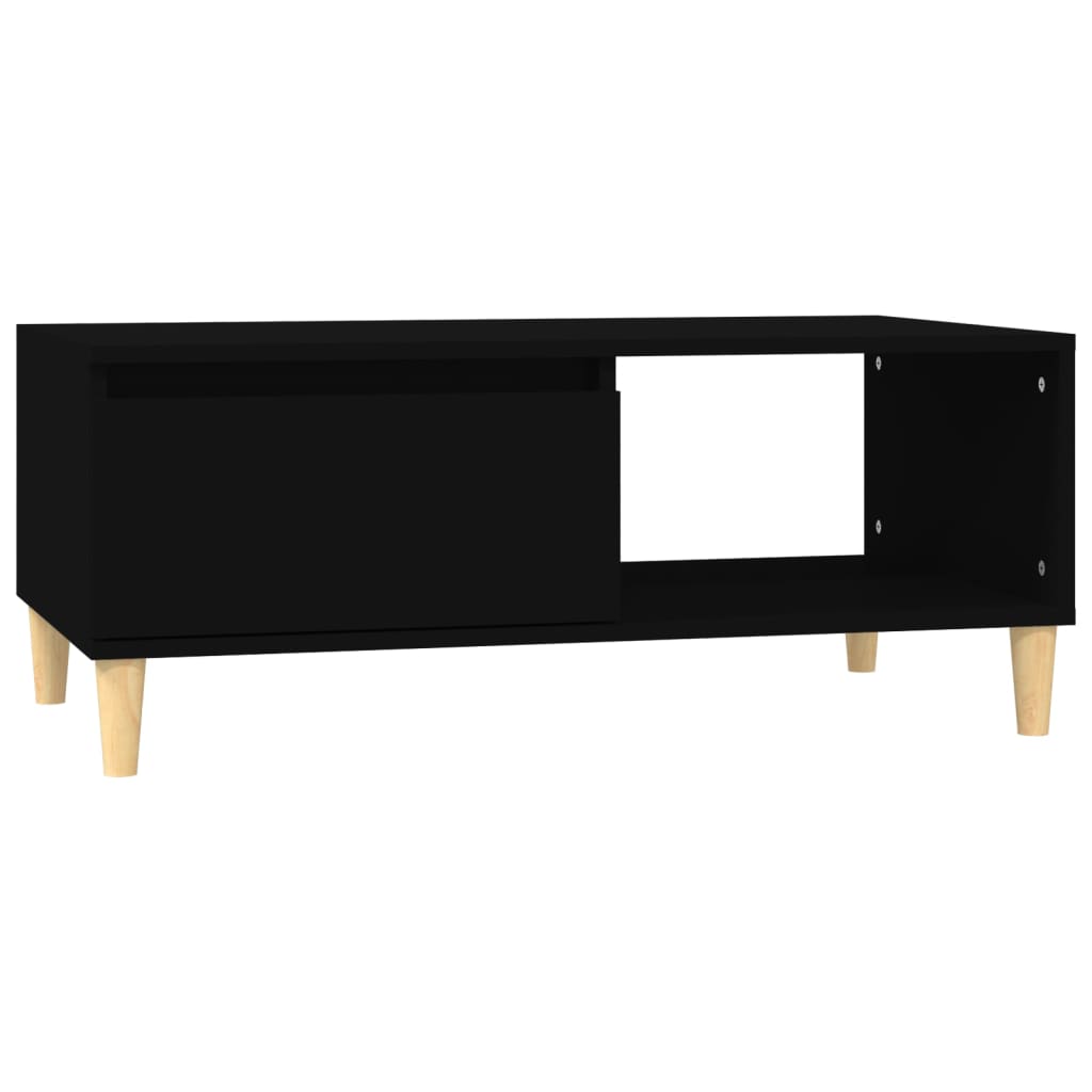 Tavolino Basso Tavolino da Salotto Tavolino da divano Nero 90x50x36,5 cm in Legno  Multistrato ITD47046