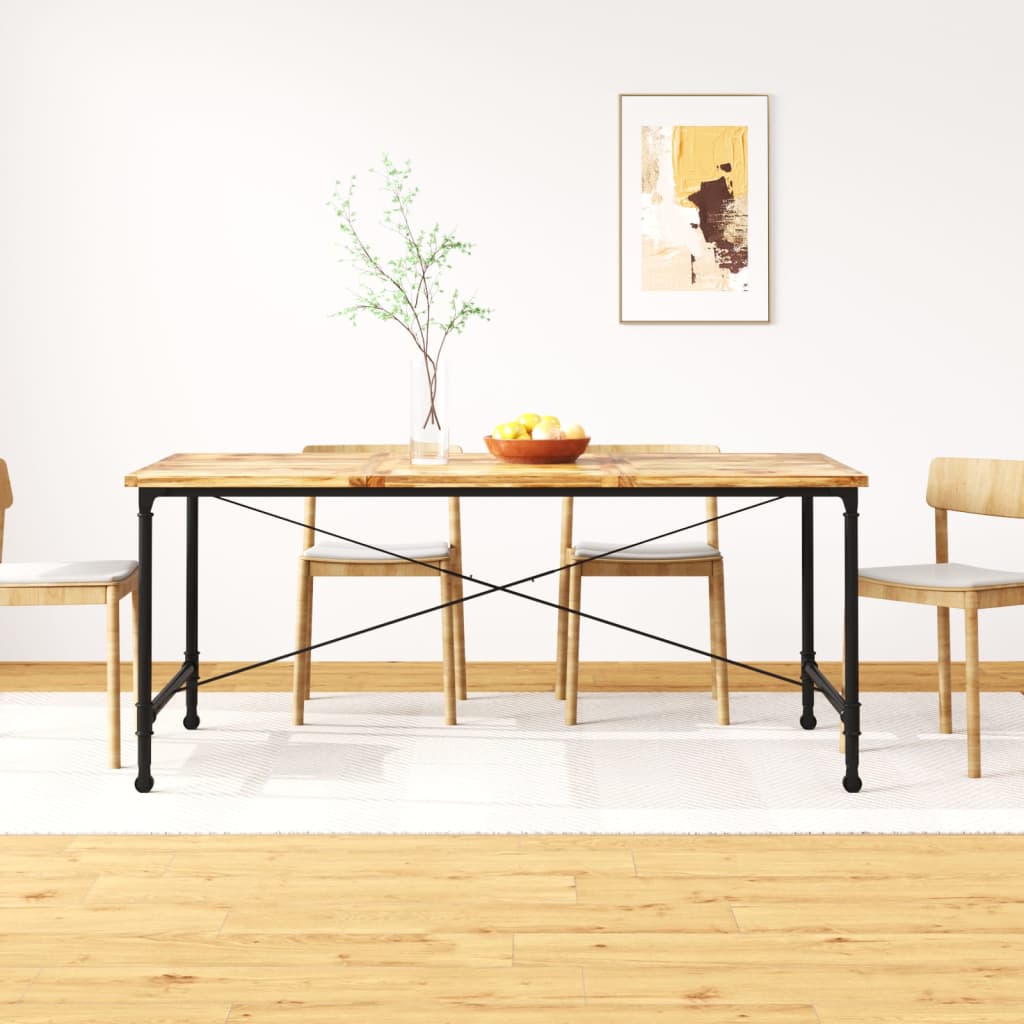 Mesa alta de palisandro y metal de 140 cm - Muebles de comedor