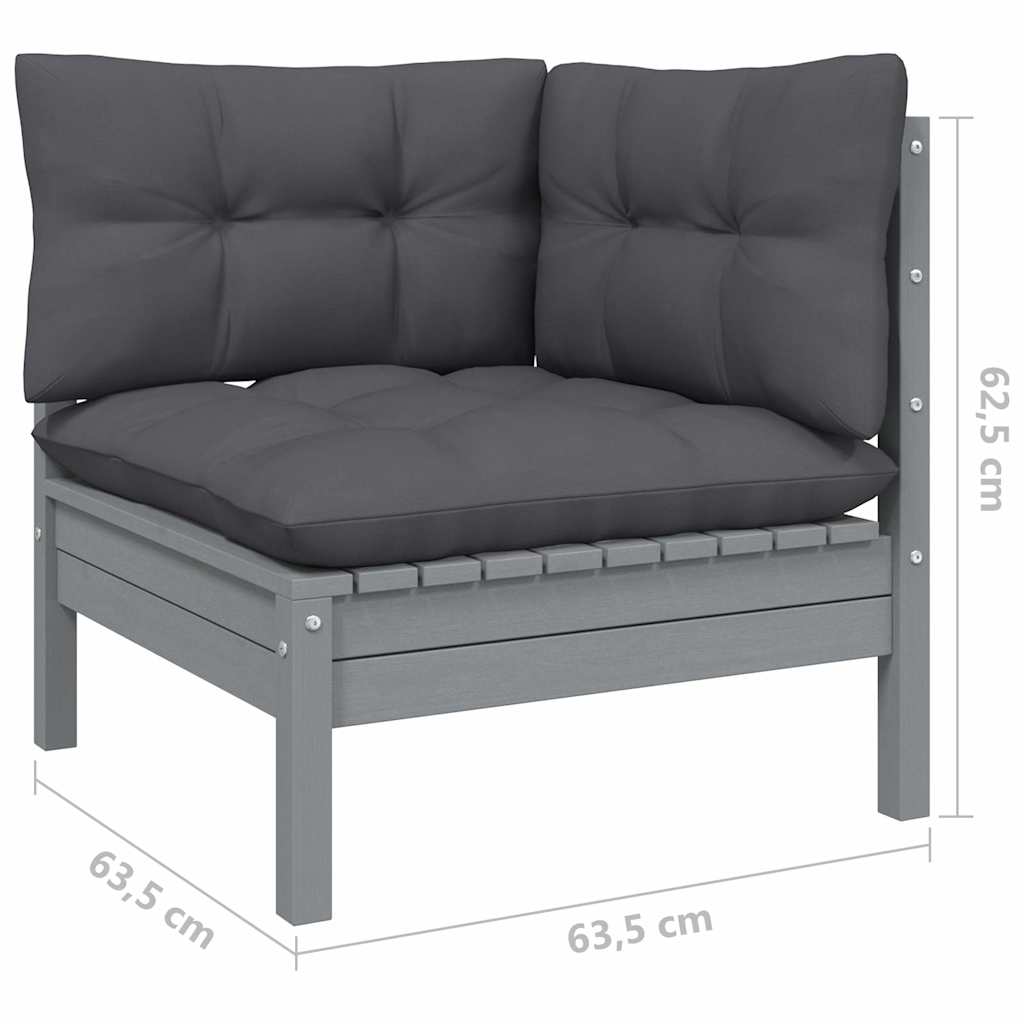 Canapé fixe 3 places de jardin Sofa Banquette de jardin avec coussins ...
