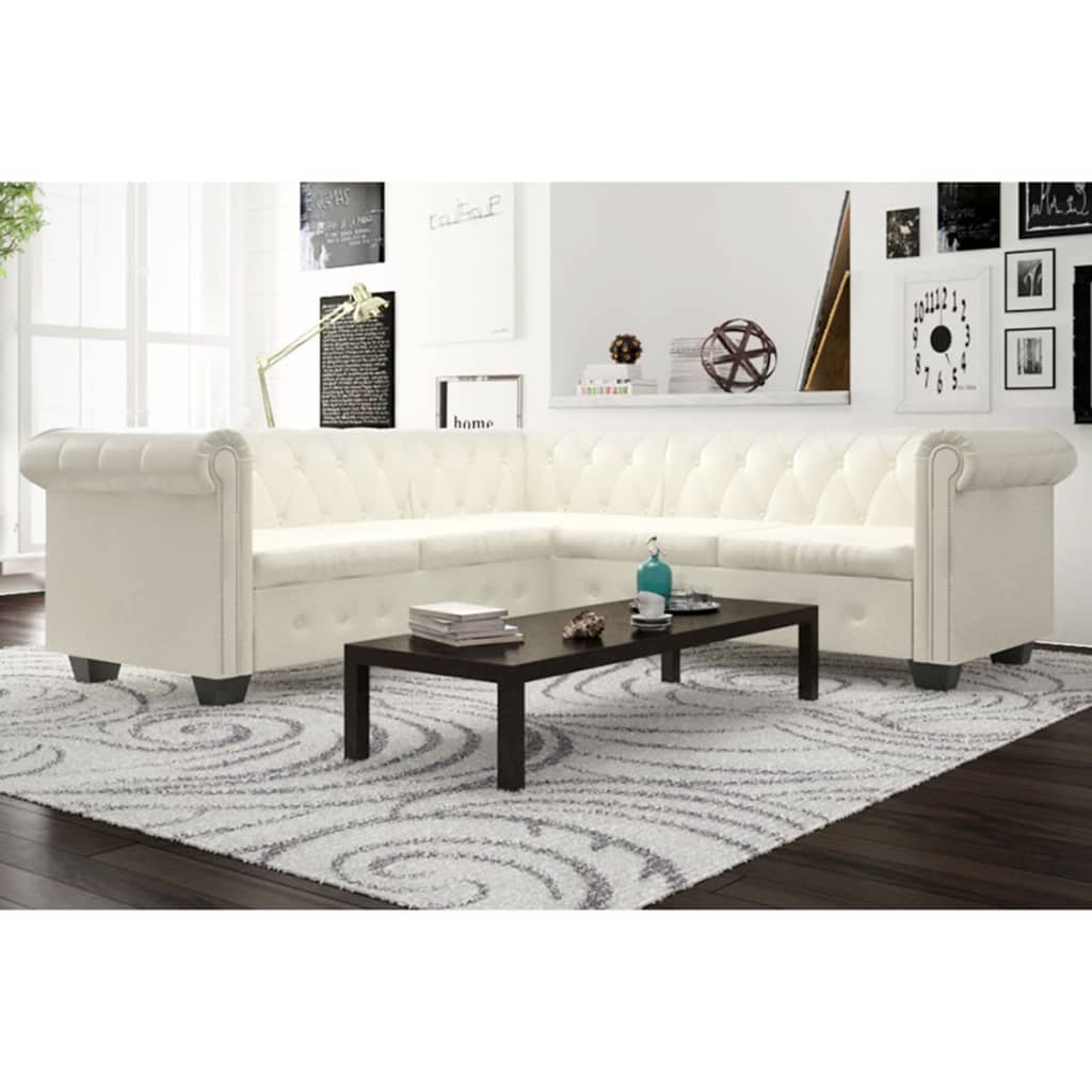 Divano Chersterfield Ad Angolo 5 Posti - Divano Relax Sofa Pelle Artificiale Bianca BV440643 - BonneVie -Negozio al dettaglio VIDAXL || HOMCOM || Songmics AAHKMJXYDAFdJAOAIMEbOAchtTzbsWMnceblMk5y4 uJLXrcqkNMG8Qs9YuvW5qjfLEaAA9r