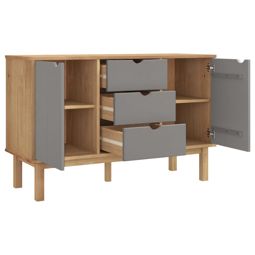 Credenza Moderna，Madia da cucina，Mobile Buffet，Armadio da Cucina Moderna 6  Cassetti Rovere Marrone 50x34x96cm