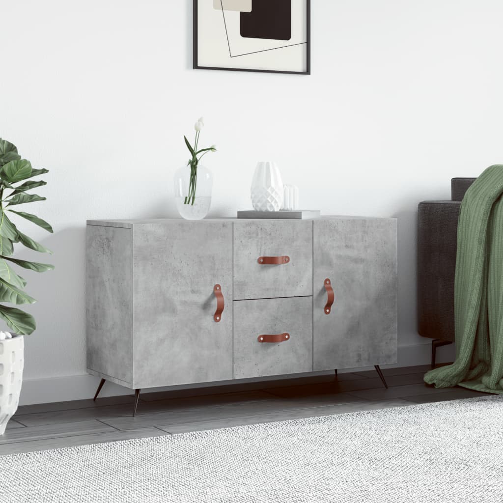 Credenza Grigio Cemento 100x36x60 cm in Legno Multistrato vidaXL