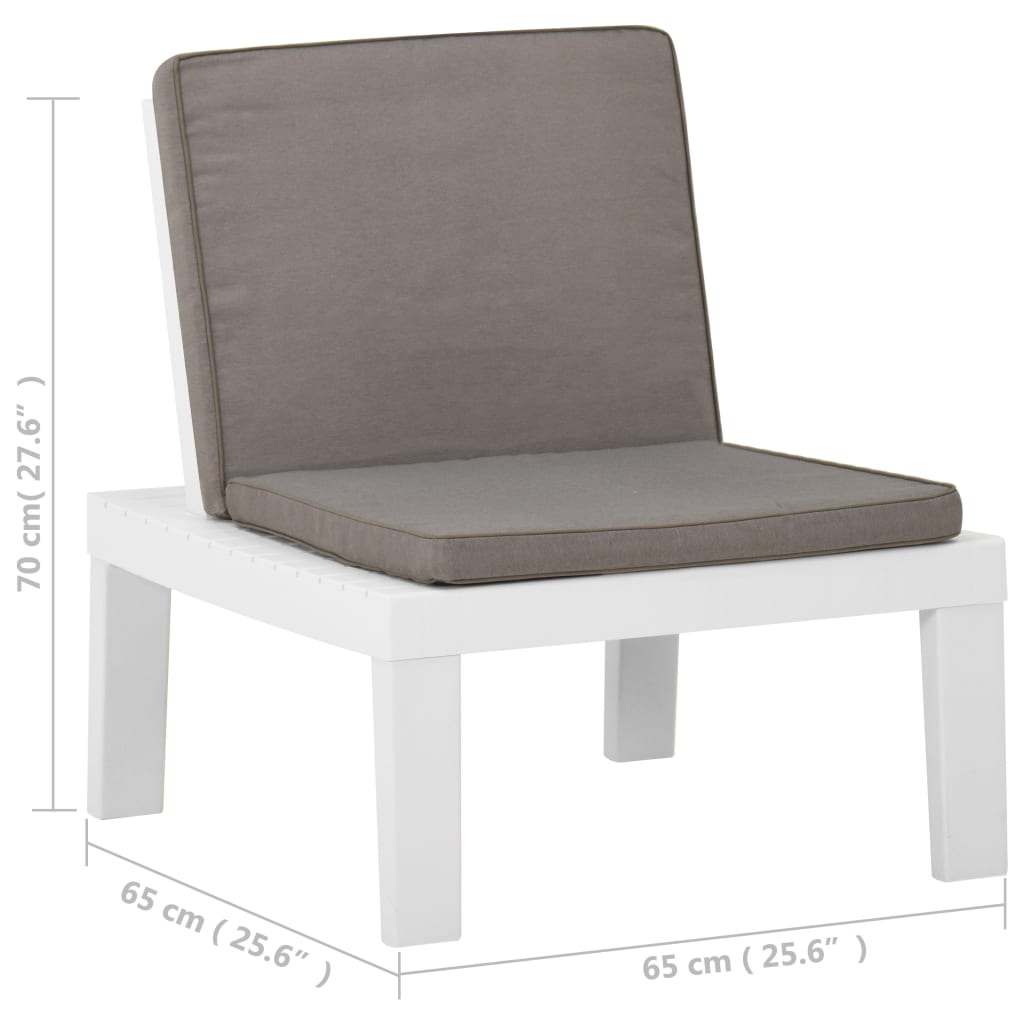 Sedia a dondolo da giardino senza cuscino Adirondack KETER con braccioli  con seduta in resina bianco