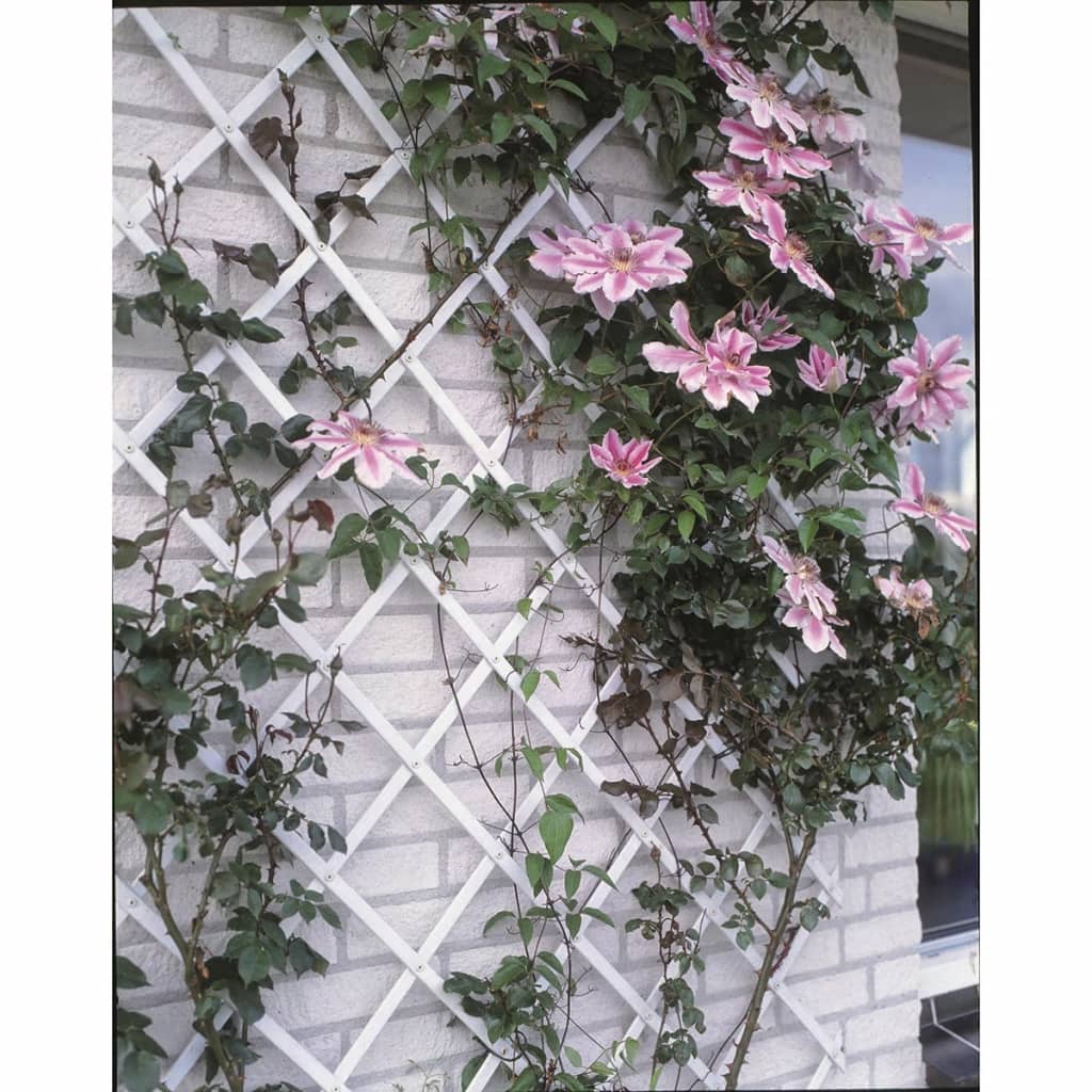 Nature Enrejado de jardín 100x200 cm PVC blanco 6040703 - Blanco