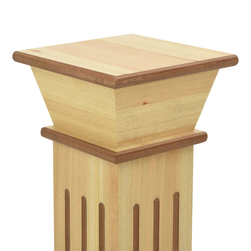 Classic Square Pillar Plant Stand Light Wood 17x17x66 cm MDF vidaXL