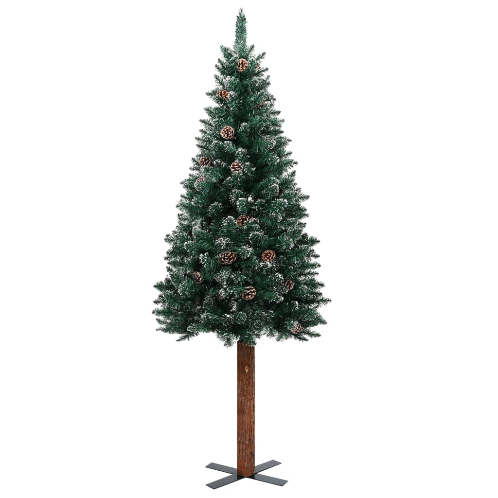 COSTWAY Albero di Natale Innevato 180/230cm, Albero di Natale con 657/1313  Rami Folti e Base di Metallo con Cuscinetti Antiscivolo, Albero di Natale  Realistico per Casa, Ufficio e Negozio (180 cm) 