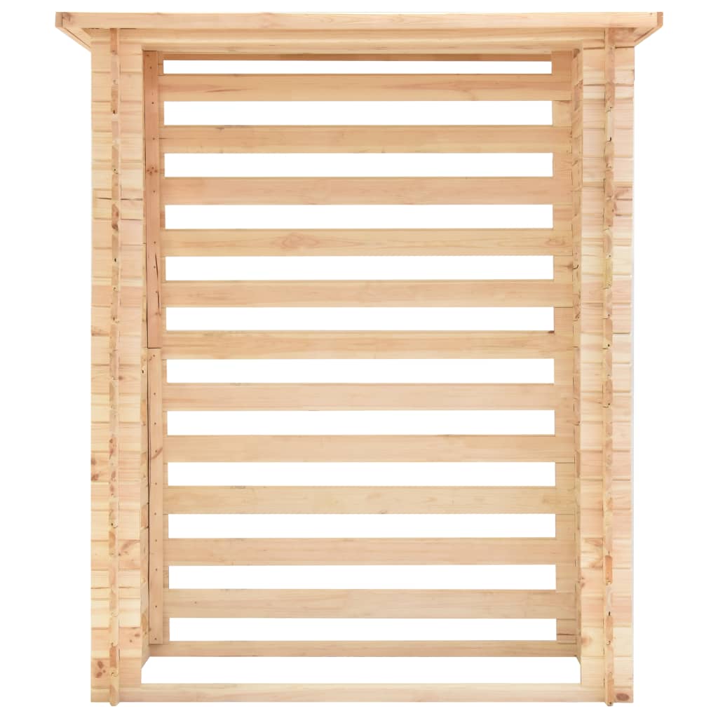 vidaXL Caseta de madera de pino secada 19 mm 163x103x193 cm - Marrón