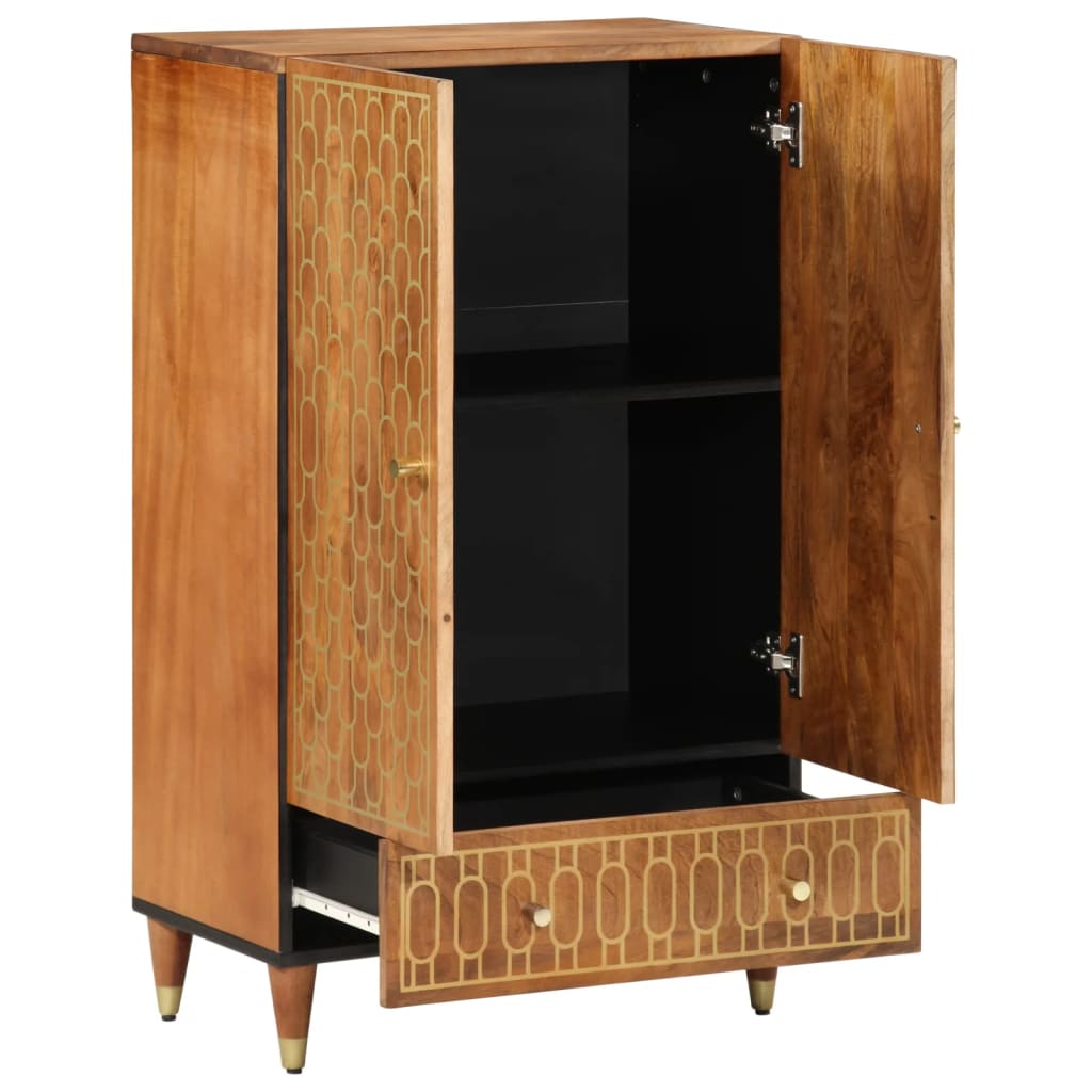 Credenza Moderna,Madia da cucina,Mobile Buffet,Armadio da Cucina 60x33x110 cm in Legno Massello di Mango CFW21528 | Leroy Merlin