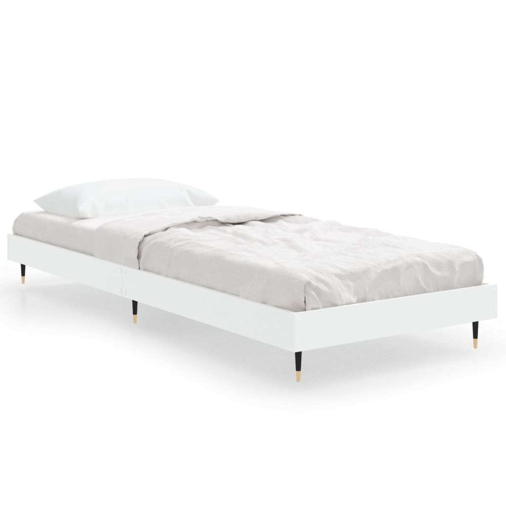 Estructura de cama Marco de Cama Somier de Cama madera contrachapada blanca  150x200 cm SDV121907 MaisonChic