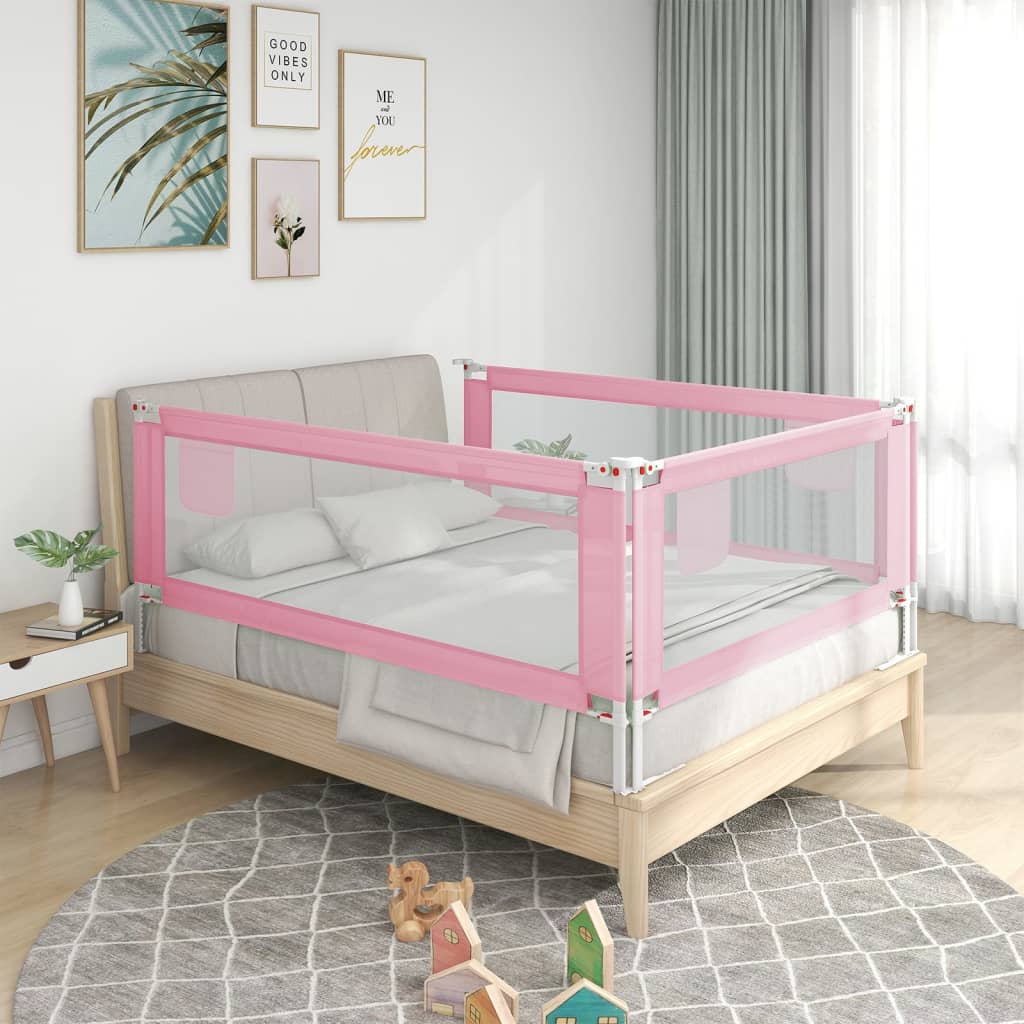 Sponda Letto di Sicurezza per Bambini - Sponde e barriere anticaduta letto  Rosa 150x25 cm in Tessuto BV986770 - BonneVie