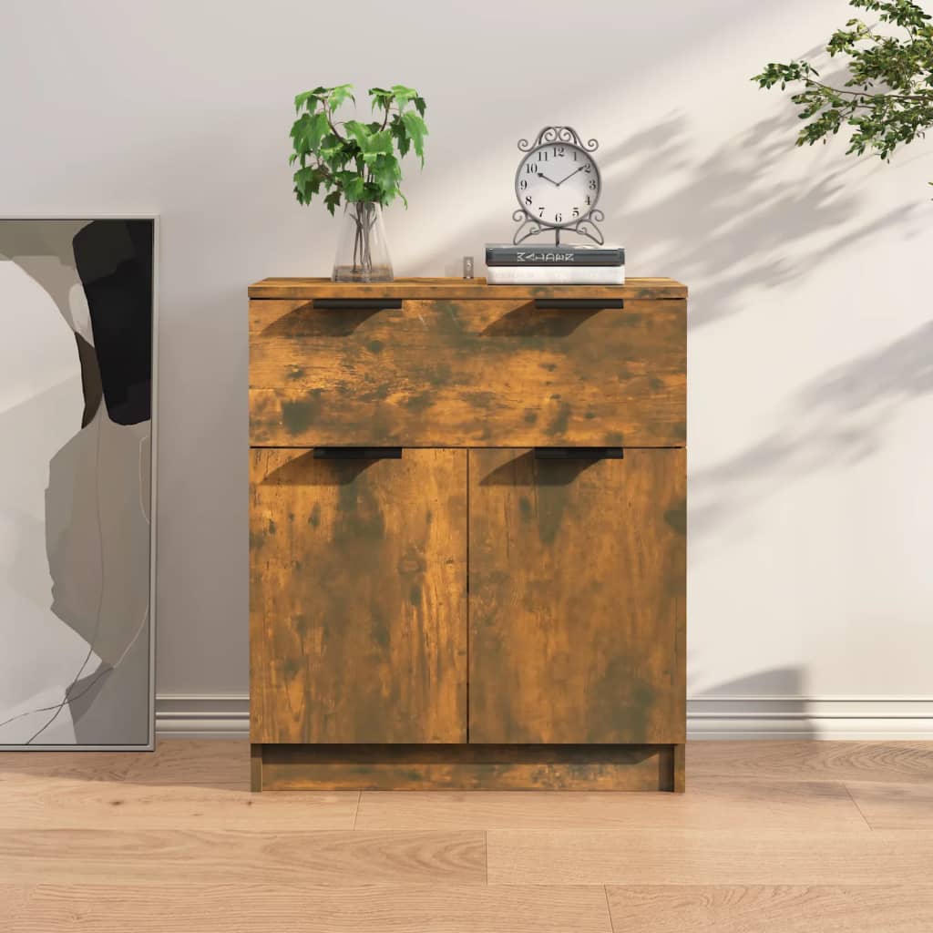 Credenza Madia Moderna Buffet da cucina Rovere Fumo 60x30x70 cm in Legno  Multistrato ITD99901