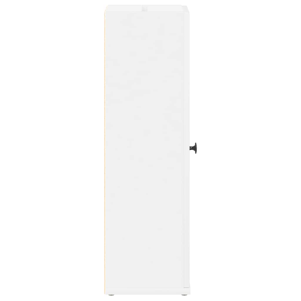 Mobile Da Bagno VidaXL Con Portarotolo Integrato - Bianco, 20,5x22x72 Cm, Truciolato Resistente