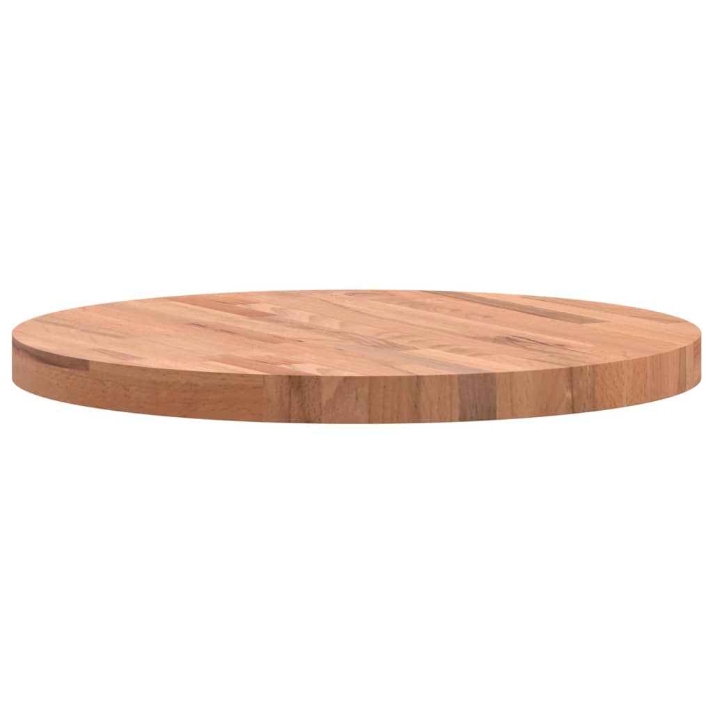 Piano Del Tavolo Rotondo 60x4 Cm In Legno Di Quercia Con Finitura Naturale Vidaxl