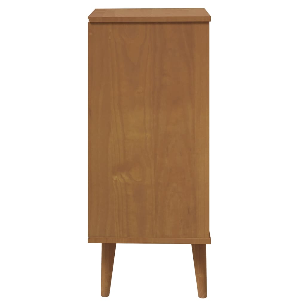 Drawer Cabinet MOLDE Brown 40x35x82 cm Solid Wood Pine vidaXL