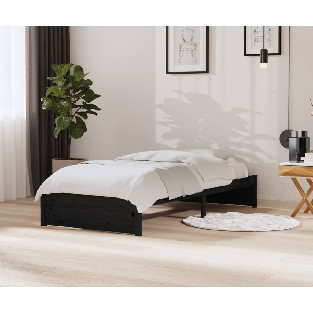 Cama Moderno Estructura de Cama para adulto doble madera maciza 135x190 cm  ES47016A