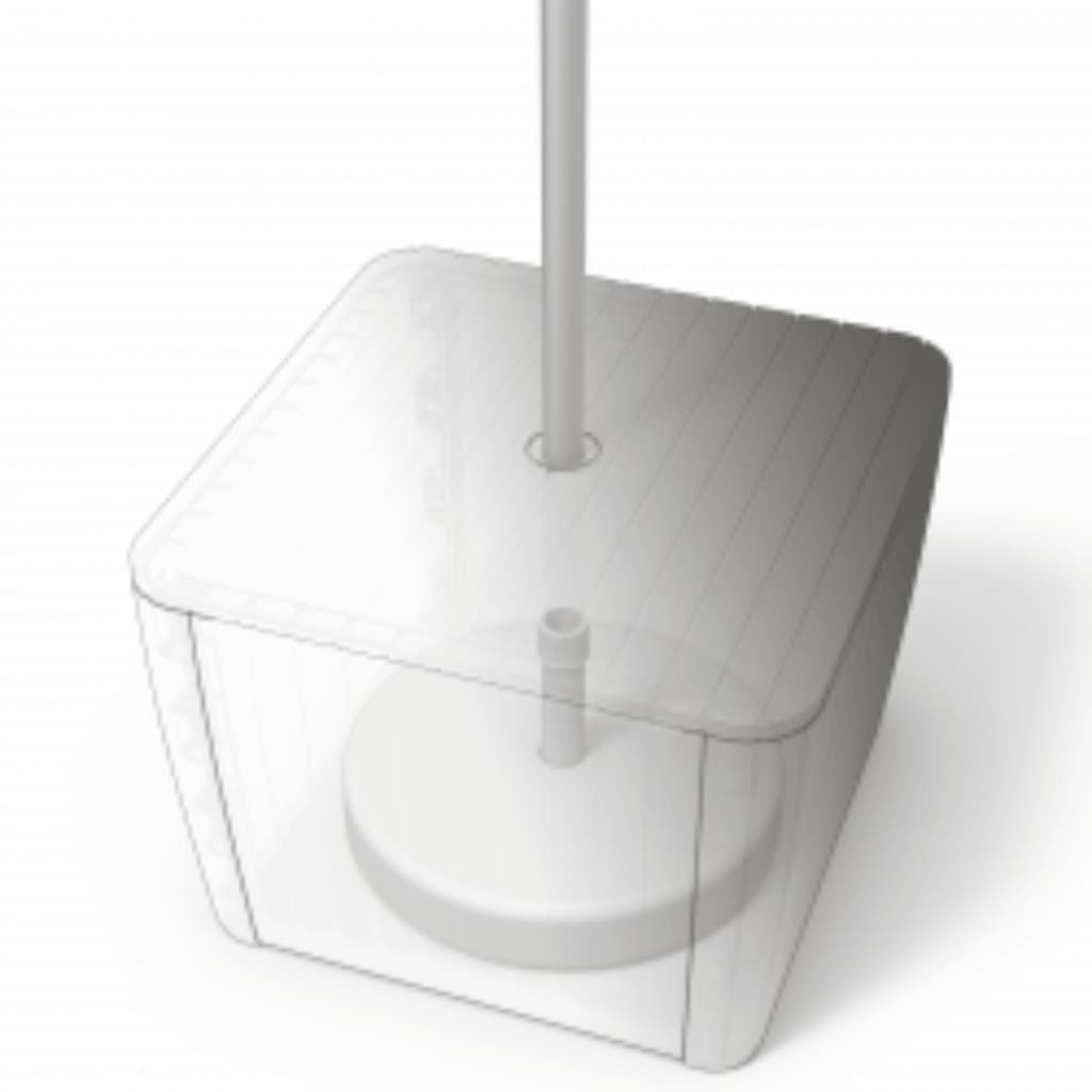 Garden Side Table Luzon Plus with Parasol Hole Graphite Keter