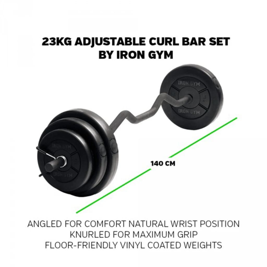 Barra musculación Iron Gym Ajustable 20kg Barbell Set