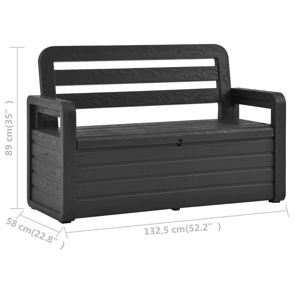 Outdoor storage deals bench black