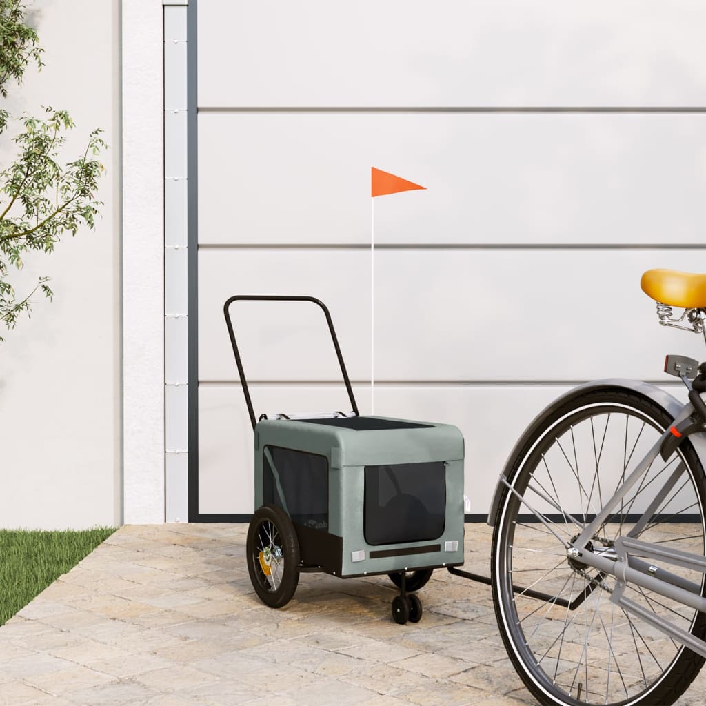 Remorque Vélo Chariot Transport VidaXL – Acier Noir Neuve