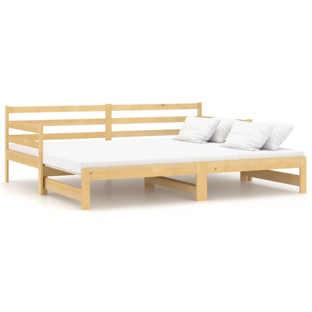 Letto Matrimoniale Moderno Struttura Letto Dormeuse Estraibile In Legno Massello Di Pino 2x(90x200) Cm ITD49089 -Armonia Casa AAHKMJXYDAFdJAOAIMEbOAchtTzbsWMnceblMk5y4
