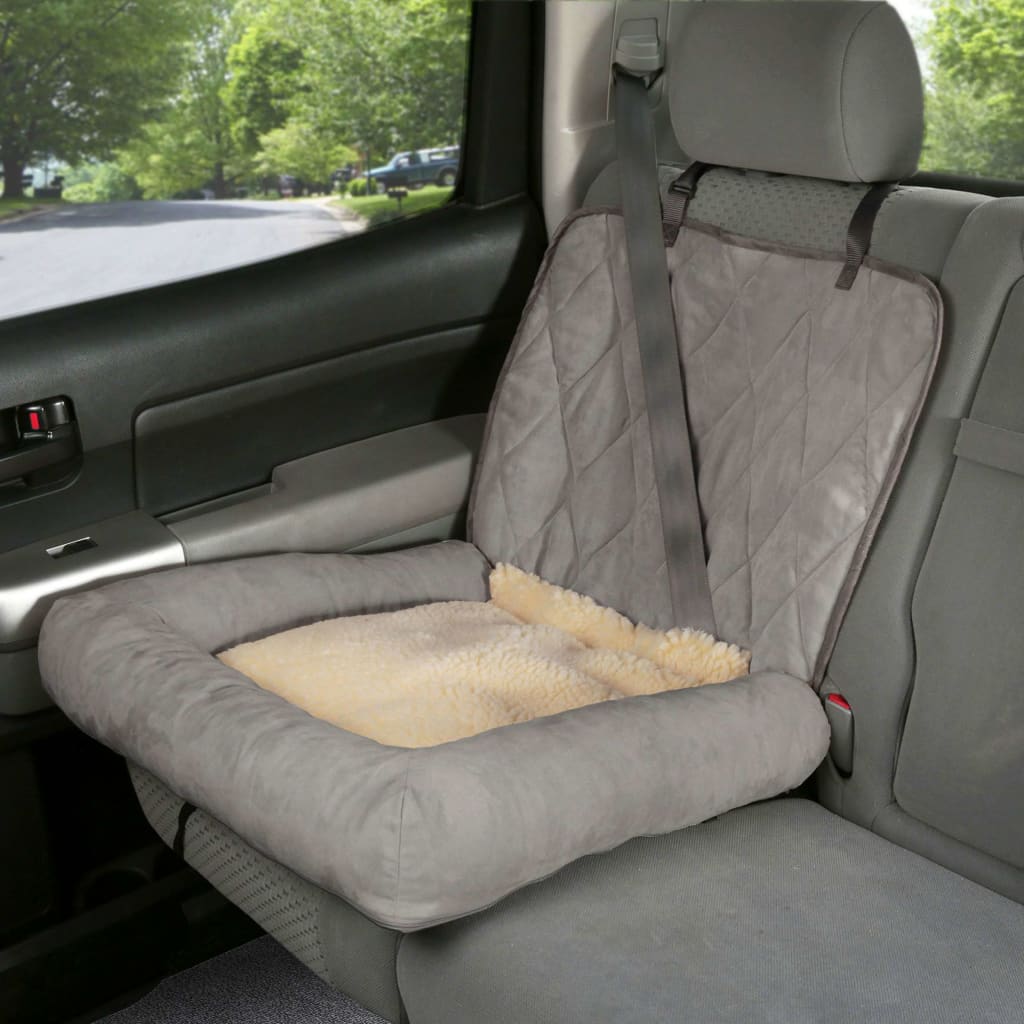 Knuffliger Autositz für Hund, Katze oder Haustier inkl. Gurt und  Sitzbefestigung