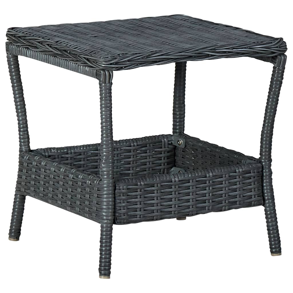 Black wicker deals outdoor side table