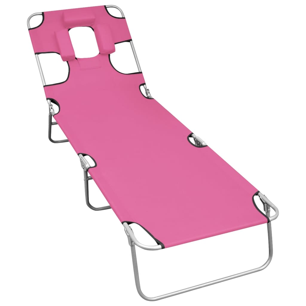 pink sun loungers