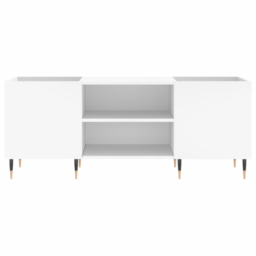 Mobile Porta Dischi Bianco，Mobili TV，Armadio da soggiorno Lucido  100x38x48cm Legno Multistrato CNWI849561 MaisonChic