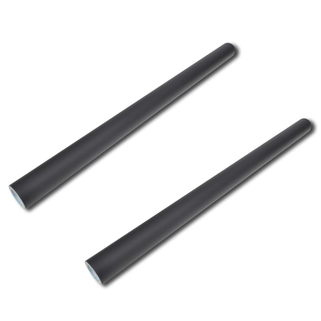 Pizarra Adhesiva De Pared 0,6 x 2 M 2 Rollos Con Tizas - Negro