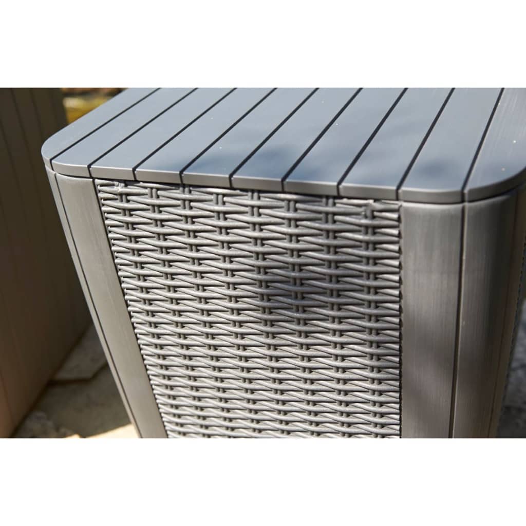 Garden Side Table Luzon Round Wicker Cappuccino Keter