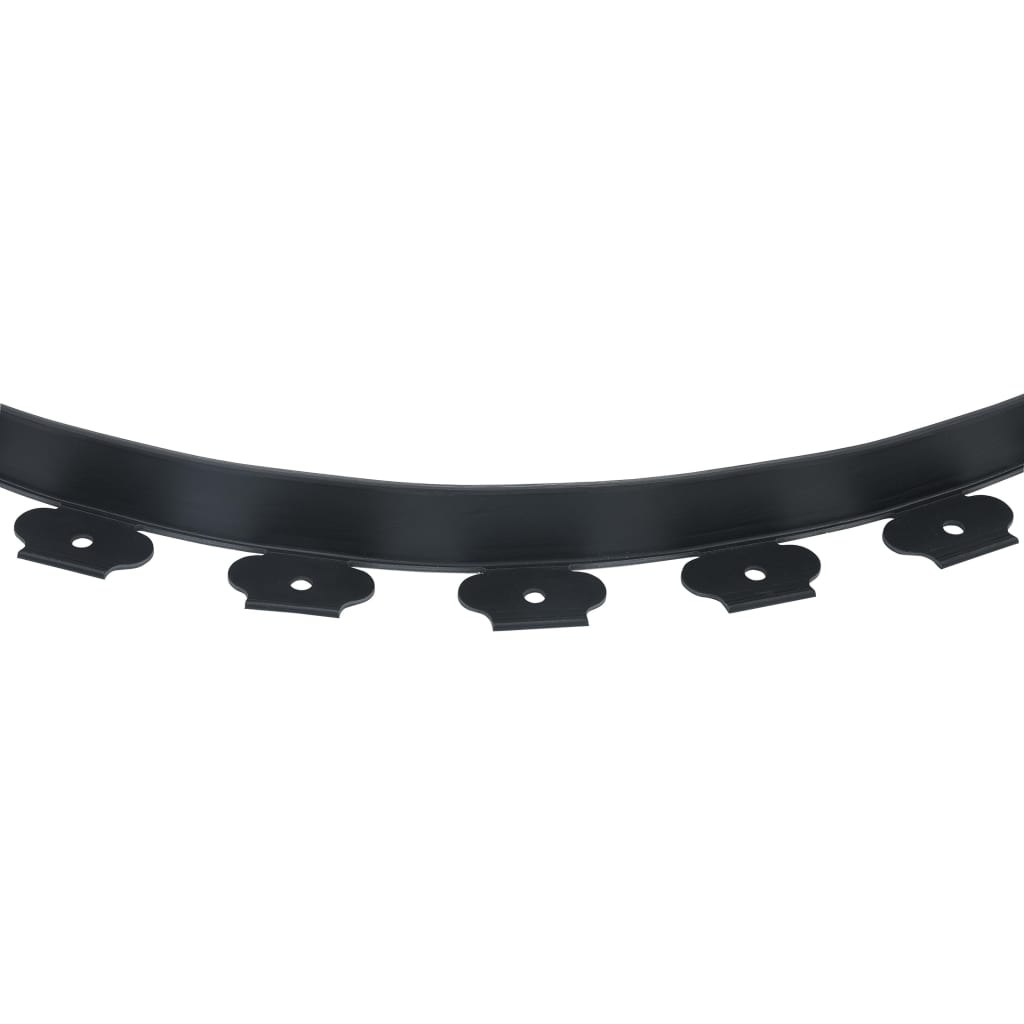 vidaXL Borde de césped flexible con 30 estacas 10 m 5 cm - Negro