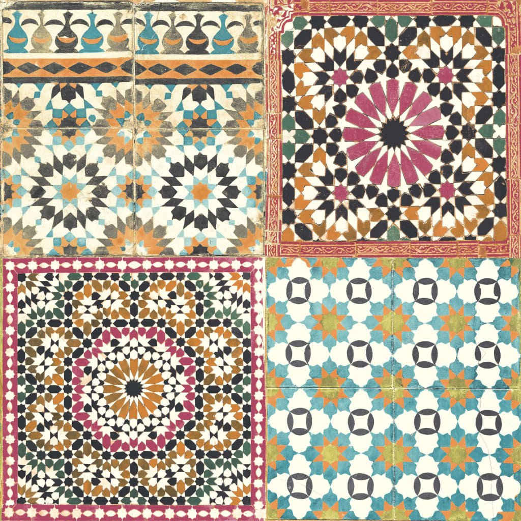 Wallpaper Moroccan Tiles Multicolour DUTCH WALLCOVERINGS