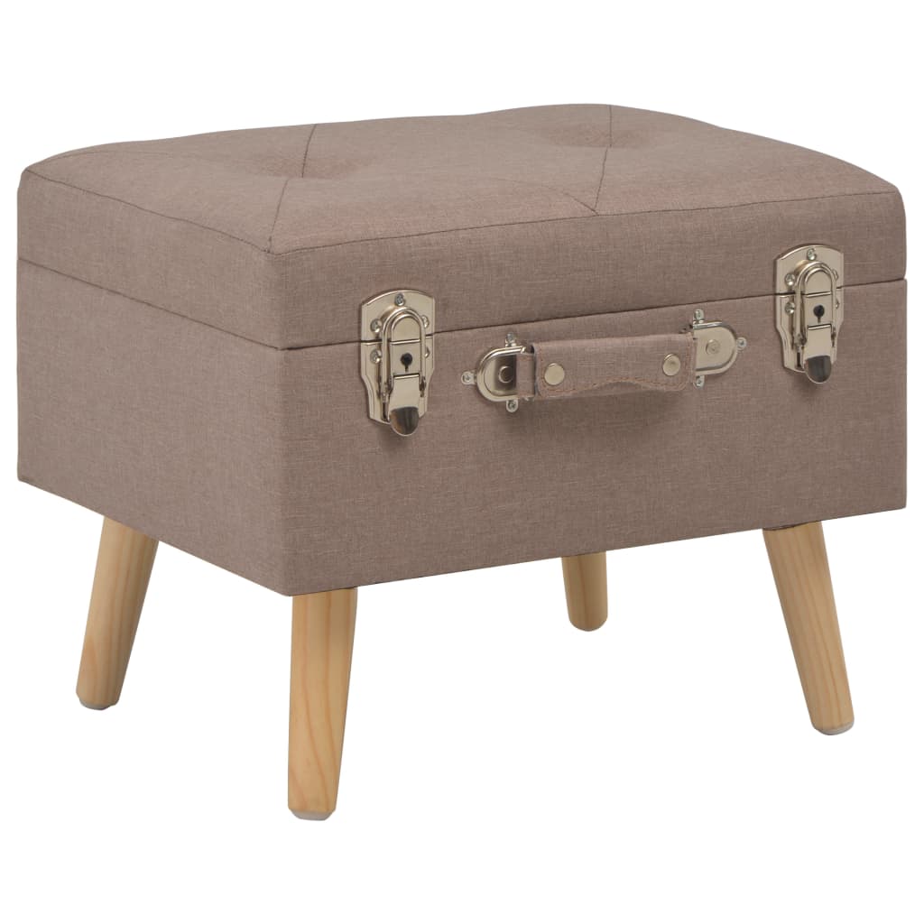 Hocker mit Stauraum 40cm Stoff Braun