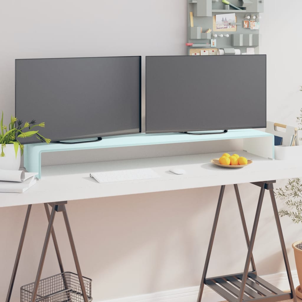 Soporte para TV elegante/Elevador monitor cristal negro 40x25x11