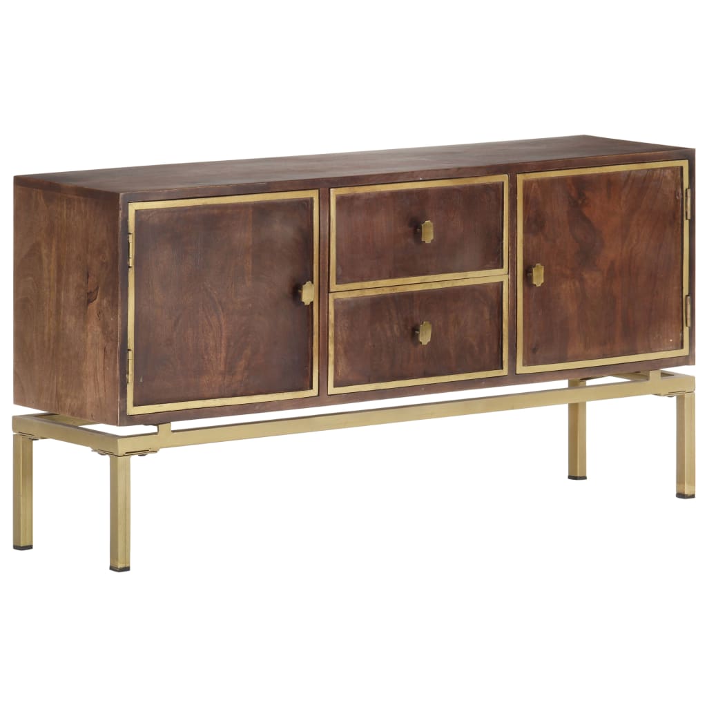 Credenza Moderna，Madia da cucina，Mobile Buffet，Armadio da Cucina Moderna  120x29x60 cm in Legno Massello di Mango VMOE96235 BonneVie